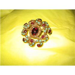 SIGNED GOLDETTE DESIGNER BROOCH #916625