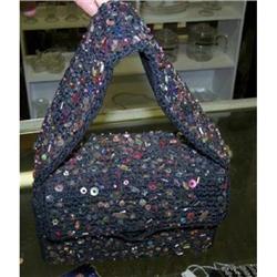 1940's Calvaire 5th Ave N.Y.  Blk Beaded  Purse #916816
