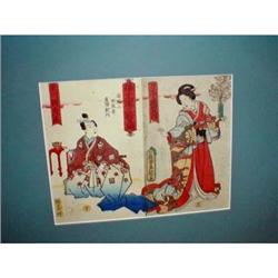 TOYOKUNI c. 1860 JAPANESE WOOD BLOCK PRINT #916849