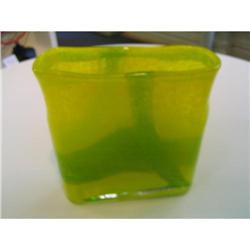 1960's Cerise glass rectangular vase  #916987