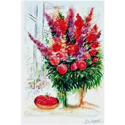 MARC CHAGALL BOUQUET with CHERRIES w/COA #917018