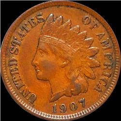 1907 Indian Head Penny ABOUT UNCIRCULATED