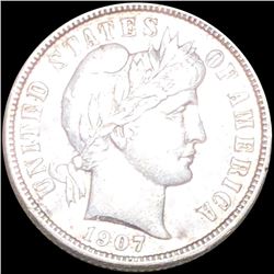 1907-S Barber Silver Dime CLOSELY UNCIRCULATED