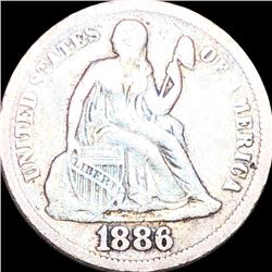 1886 Seated Liberty Dime NICELY CIRCULATED
