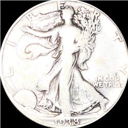 1938-D Walking Half Dollar NICELY CIRCULATED