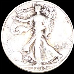 1938-D Walking Half Dollar NICELY CIRCULATED
