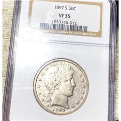 1897-S Barber Half Dollar NGC - VF35