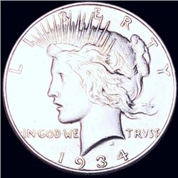 1934 Silver Peace Dollar CLOSELY UNCIRCULATED