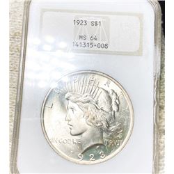 1923 Silver Peace Dollar NGC - MS64