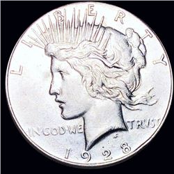 1928-S Silver Peace Dollar CLOSELY UNCIRCULATED
