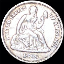 1860-O Seated Liberty Dime CLOSELY UNCIRCULATED