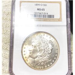 1899-O Morgan Silver Dollar NGC - MS65