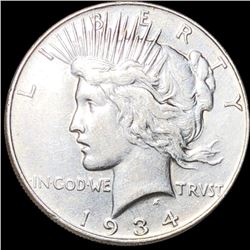 1934 Silver Peace Dollar NEARLY UNCIRCULATED