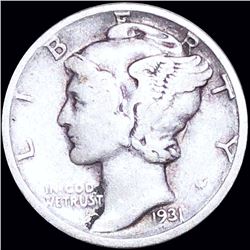 1931-D Mercury Silver Dime LIGHTLY CIRCULATED