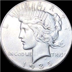 1935 Silver Peace Dollar CLOSELY UNCIRCULATED
