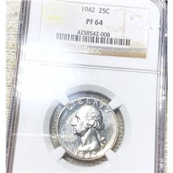 1942 Washington Silver Quarter NGC - PF64