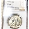 Image 1 : 1940-S Walking Half Dollar NGC - MS64