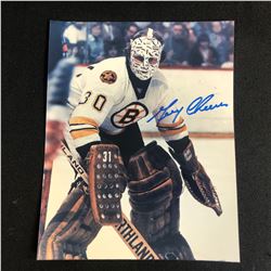 GERRY CHEEVERS SIGNED 8X10 HOCKEY PHOTO