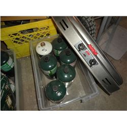 Coleman Stove with 6 Bottles
