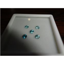 5 Blue Zircon Stones