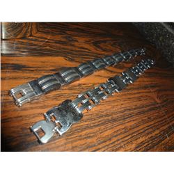 Pair of Mens Stainless Steel Braclets