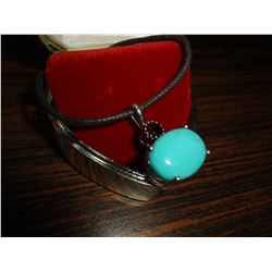 Sterling Silver Pendant with Turqoius Stone