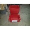 Image 1 : Red Plastic Bin 10" x 16" x 9" inside
