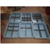 Image 1 : Light Blue Plastic Bin 15"1/4 x 20"1/4 x 4"1/2 inside