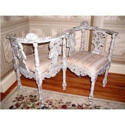 French Gossip Bench 19th Century #857839