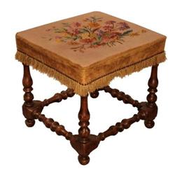 19th Century French Walnut Stool #857853