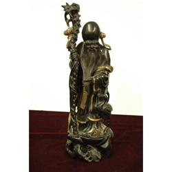 Chinese Carved Zitan Wood Figure #857874