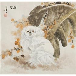 original ink/wash painting, Dog, 20x20" #857898