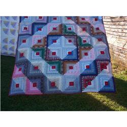 1900s Log Cabin Quilt #857900