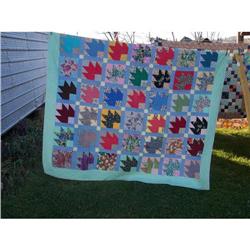 Hand Quilted Maple Leaf Quilt #857906