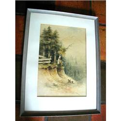 C.F.WHITNEY~AMERICAN LISTED~19  WATERCOLOR #857913