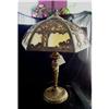 Image 1 : Lamp Stained Glass Panel Shade Table Industrial #857970