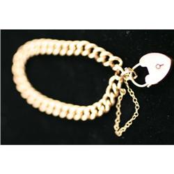 Victorian Heart Locket Bracelet-15K- #857982