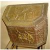 Image 1 : Victorian English Brass Relief Coal Scuttle Box #858057