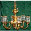 Image 1 : French Bronze 6L chandelier  crystal   #858108
