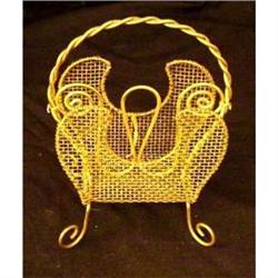 Antique Brass Wire Letter Rack #858148