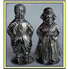 Image 1 : FIGURE MAN LADY SALT PEPPER ANTIQUE DUTCH SIL #858159