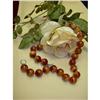 Image 1 : AGATE BEAD NECKLACE WITH WHITE GOLD CLASP #864010