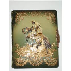 19th C Celluloid Photo Album Horse & Rider #864018