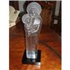 Image 1 : RARE LALIQUE PARIS MADONNA WITH CHILD ON PLINTH #864021