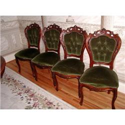 Louis XV  Chairs French Walnut 19th Century Set #864023