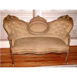 French Victorian Walnut Sofa #864028