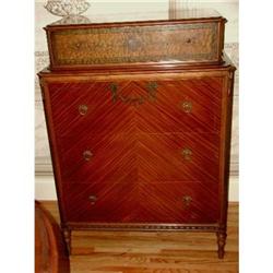 French Chest Satinwood Myrtle  Hand Painted #864040