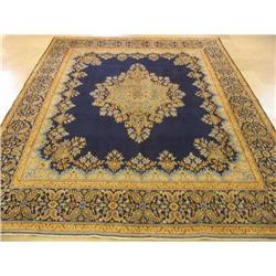 12' 8" X 9 Navy Blue Oriental Kerman Rug #864054