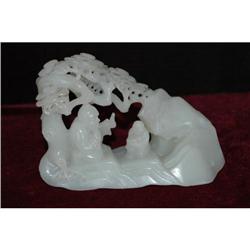 Chinese Carved Jade of Master Teaching Boy #864069