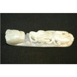 Carved Jade Dragon Buckle. #864071